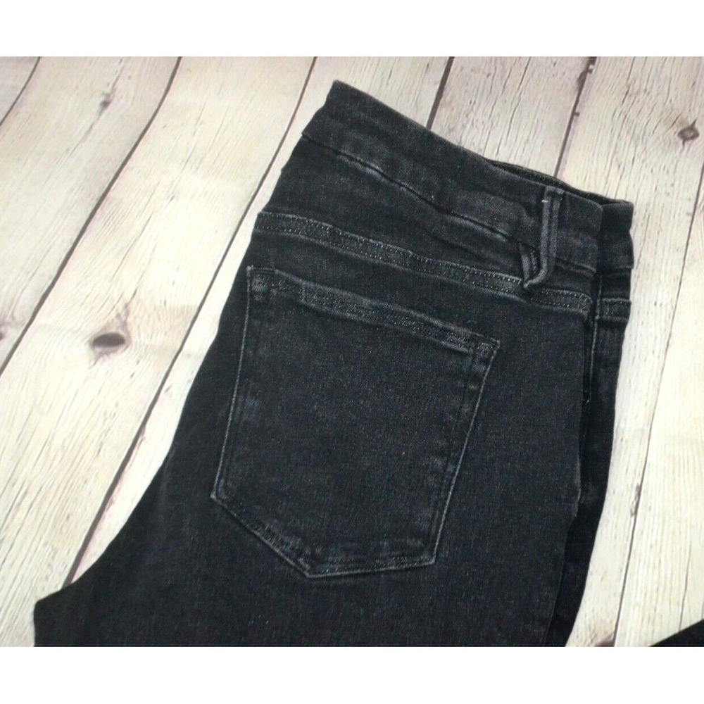 GOOD AMERICAN Women's Good Legs Straight High Waist Ankle Jeans SIZE 14/32 Black